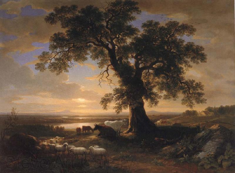 Asher Brown Durand The Solitary oak Norge oil painting art